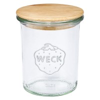 WECK-mini stortglas 160ml met hout deksel WECK-mini stortglas 160ml met hout deksel