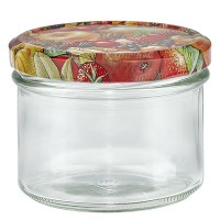 225ml trommelglas + BasicSeal deksel fruitdecor UNiTWiST 225ml trommelglas + BasicSeal deksel fruitdecor UNiTWiST
