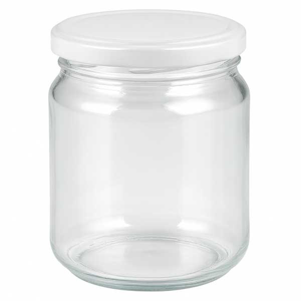 212ml rond glas met BasicSeal deksel wit UNiTWIST