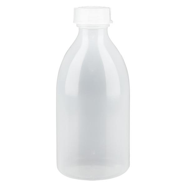 Flacon 250 ml à col étroit, avec bouchon