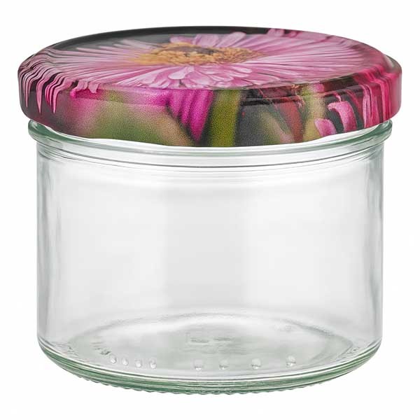 230ml cilinderglas + BasicSeal deksel Bloemdecoratie