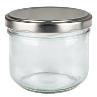 260 ml trommelglas met BasicSeal deksel zilver UNiTWiST 260 ml trommelglas met BasicSeal deksel zilver UNiTWiST