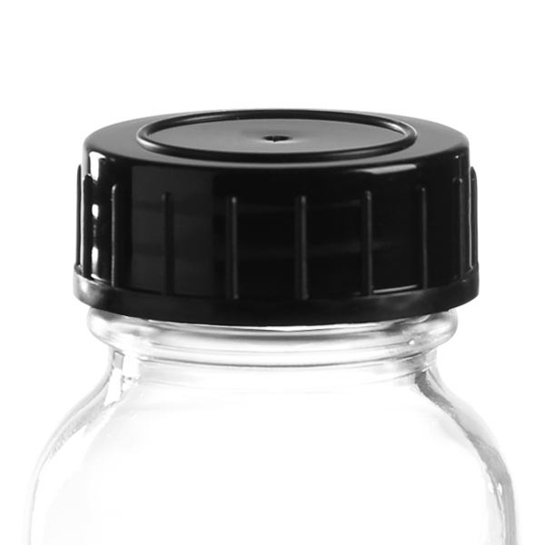 Capsule à vis en PP noir 32 mm (DIN 32)