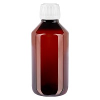 Bouteille PET 250ml avec bouchon blanc OV Bouteille PET 250ml avec bouchon blanc OV
