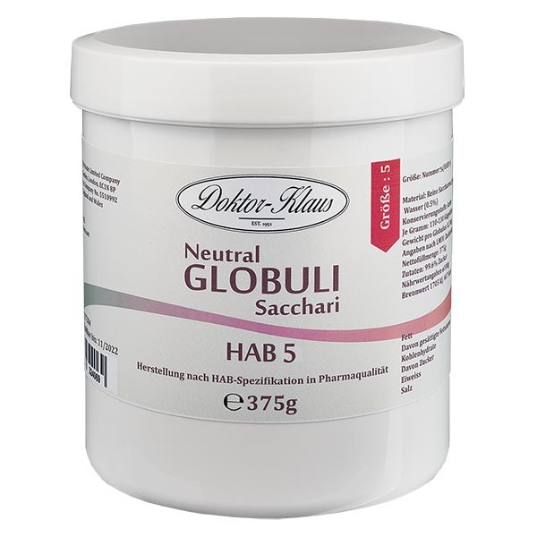 375 g Neutral globuli HAB5 van 100% zuivere sacharose