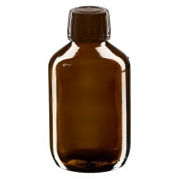 200ml Euro-medicijnfles bruin met bruine schroefsluiting VR 200ml Euro-medicijnfles bruin met bruine schroefsluiting VR