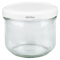 Verre renversé de 260ml avec couvercle BioSeal blanc UNiTWIST Verre renversé de 260ml avec couvercle BioSeal blanc UNiTWIST