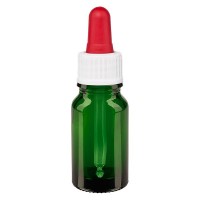 Pipetfles groen 10ml, pipet wit/rood ST Pipetfles groen 10ml, pipet wit/rood ST
