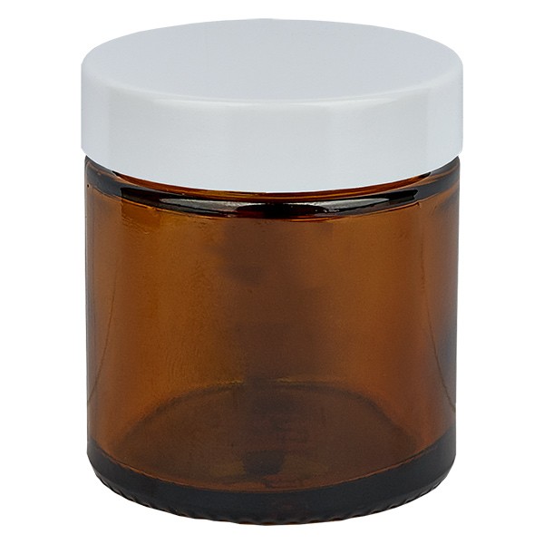 Glazen pot 30ml bruin glas 38mm/R3, met sluiting