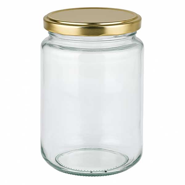 382ml rond glas met BasicSeal deksel goud UNiTWIST