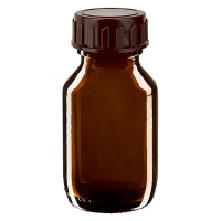 50ml Euro-medicijnfles bruin met bruine schroefsluiting 50ml Euro-medicijnfles bruin met bruine schroefsluiting