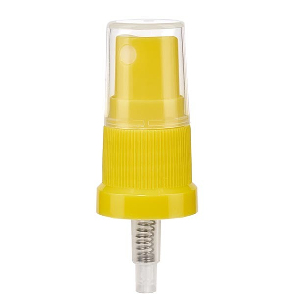 Vaporisateur à pompe jaune + capuchon 18mm