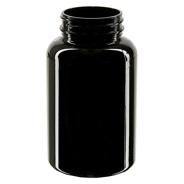 250 ml Pot en verre clair - Couvercle noir