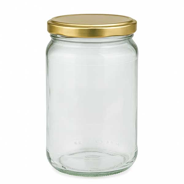 305ml rond glas met BasicSeal deksel goud UNiTWIST