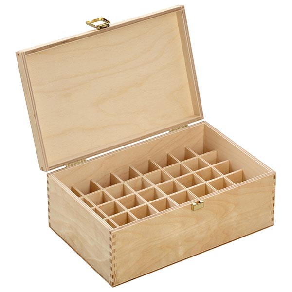 Bachbloesem / globuli houten box maat 10 van licht berkenhout voor 40 flessen