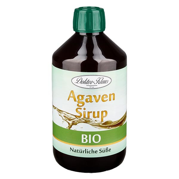 500 ml biologische agavesiroop in bruine PET fles