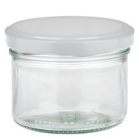 Pot cylindrique 230ml avec couvercle BasicSeal blanc UN.. Pot cylindrique 230ml avec couvercle BasicSeal blanc UN..