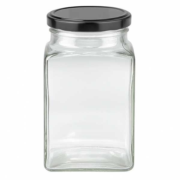 260 ml Tetraglas met BasicSeal deksel zwart UNiTWIST