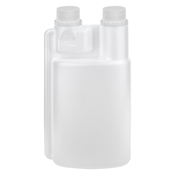 Doseerfles 500ml HDPE helder (25ml doseerkamer)