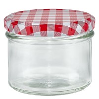 Verre renversé 225ml + couvercle BasicSeal rouge/blanc UNiTWiST Verre renversé 225ml + couvercle BasicSeal rouge/blanc UNiTWiST