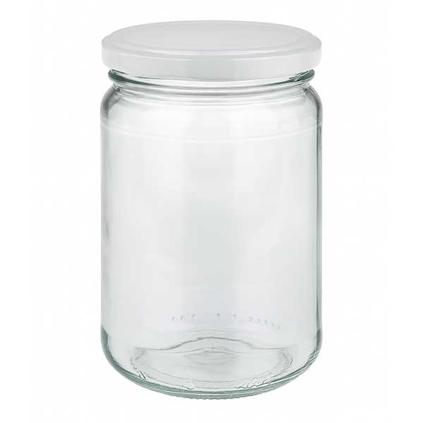 Verre rond 305ml avec couvercle BasicSeal blanc UNiTWIST