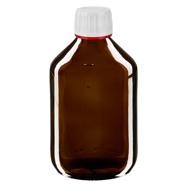 Flacon médical de 300 ml avec bouchon blanc