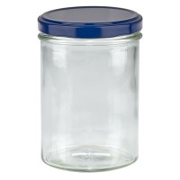 435ml trommelglas + BasicSeal deksel blauw UNiTWIST 435ml trommelglas + BasicSeal deksel blauw UNiTWIST