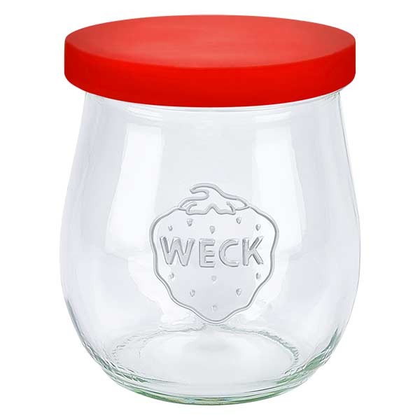 WECK-tulpglas 220ml met rood siliconenhoes
