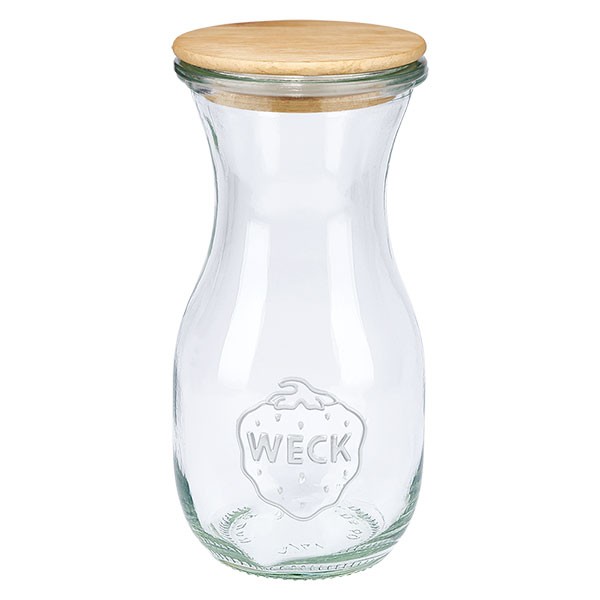 WECK-sapfles 290ml met hout deksel