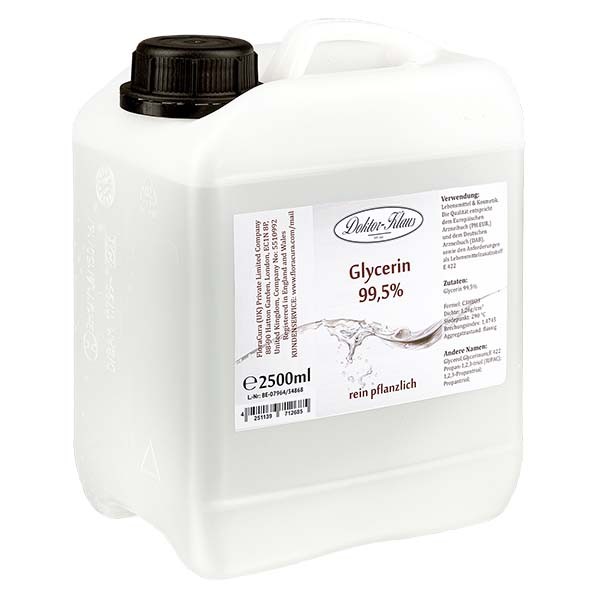 Glycerine 99.5% in 2,5 liter HDPE bus VR - E 422