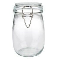 1000 ml glas met draadbeugel / spanbeugelglas rond, geschikt voor pasteurisatie  1000 ml glas met draadbeugel / spanbeugelglas rond, geschikt voor pasteurisatie