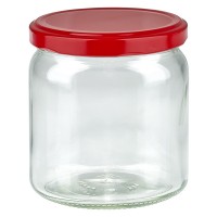 408ml verre rond + couvercle BasicSeal rouge UNiTWIST 408ml verre rond + couvercle BasicSeal rouge UNiTWIST