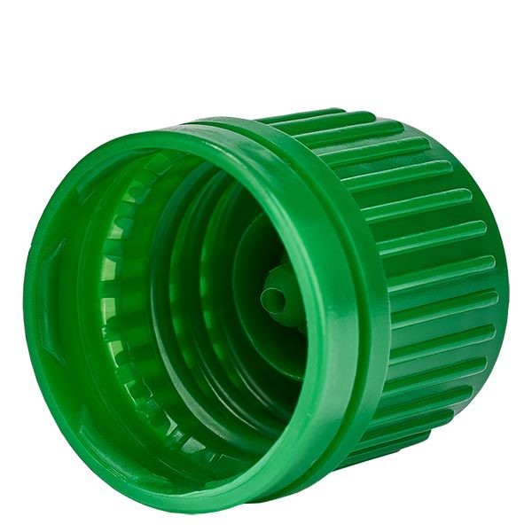 Schroefsluiting, groen, DIN18, met garantiesluiting (OV)