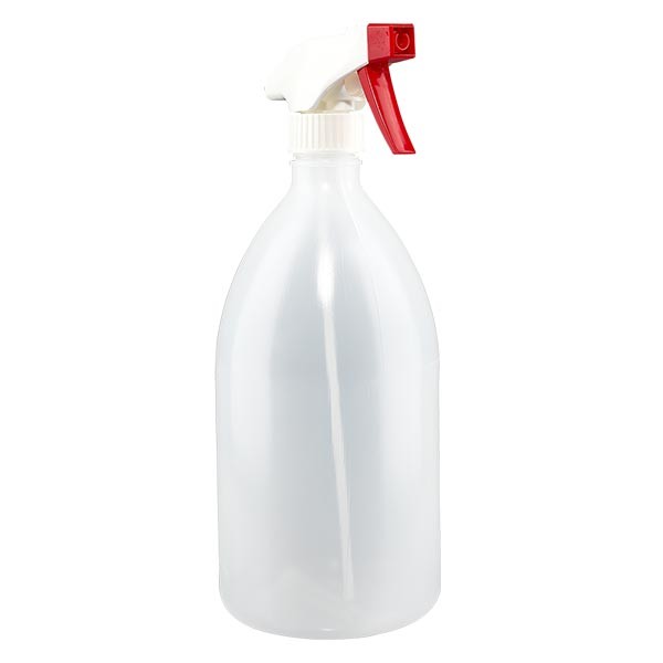 Flacon 1000 ml à col étroit, avec pulvérisateur