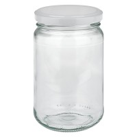 Verre rond 305ml avec couvercle BasicSeal blanc UNiTWIST Verre rond 305ml avec couvercle BasicSeal blanc UNiTWIST