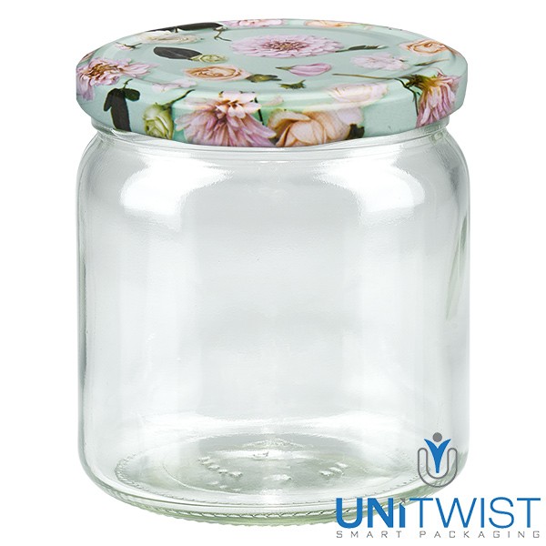 408 ml ronde pot + BasicSeal-deksel bloem mint UNiTWIST®