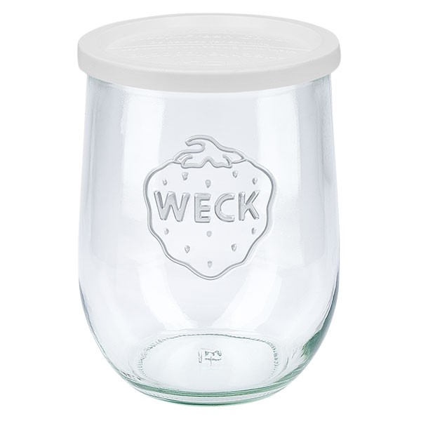 Bocal tulipe WECK 1062 ml avec couvercle fraîcheur en plastique