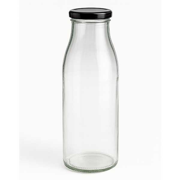 500ml Melkfles + BasicSeal Deksel Zwart UN..
