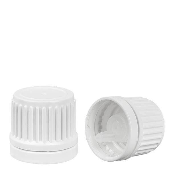 Bouchon compte-gouttes blanc 18mm inviolabilité