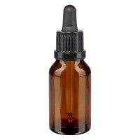 Pipetfles bruin 30ml, pipet zwart/zwart VR Pipetfles bruin 30ml, pipet zwart/zwart VR
