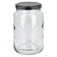 1700ml Verre rond avec couvercle BasicSeal noir UNiTWIST 1700ml Verre rond avec couvercle BasicSeal noir UNiTWIST