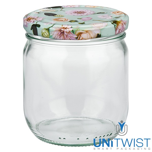 425 ml ronde pot + BasicSeal-deksel bloem mint UNiTWIST®