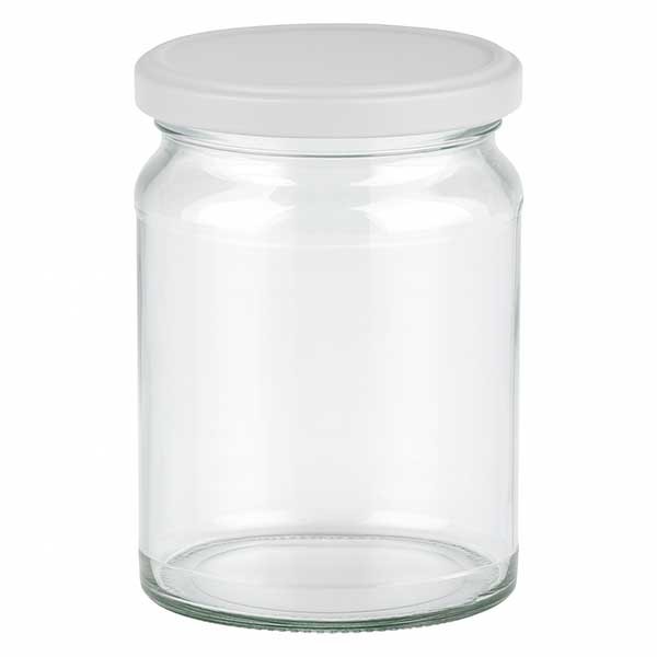 205 ml rond glas met BasicSeal deksel wit UNiTWIST