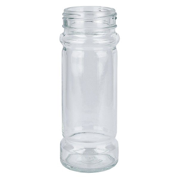 Specerijenglas, cilindervorm 100 ml met 41 mm schroefdraad, helder glas, zonder sluiting