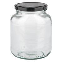 370ml verre ovale avec couvercle BasicSeal noir UNiTWiST 370ml verre ovale avec couvercle BasicSeal noir UNiTWiST
