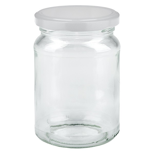 205 ml rond glas met BasicSeal deksel wit UNiTWIST