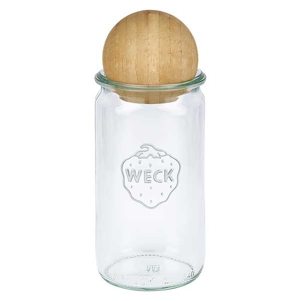 WECK cilinderglas 340ml met houten bal