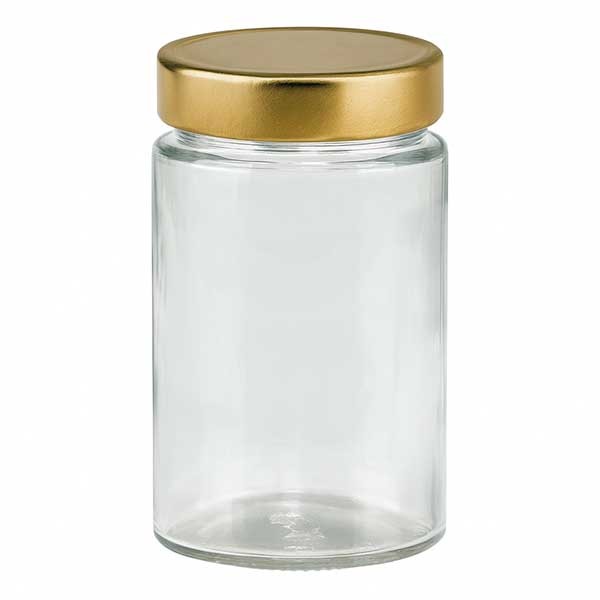 245ml rond glas met BasicSeal deksel goud diep UNiTWiST