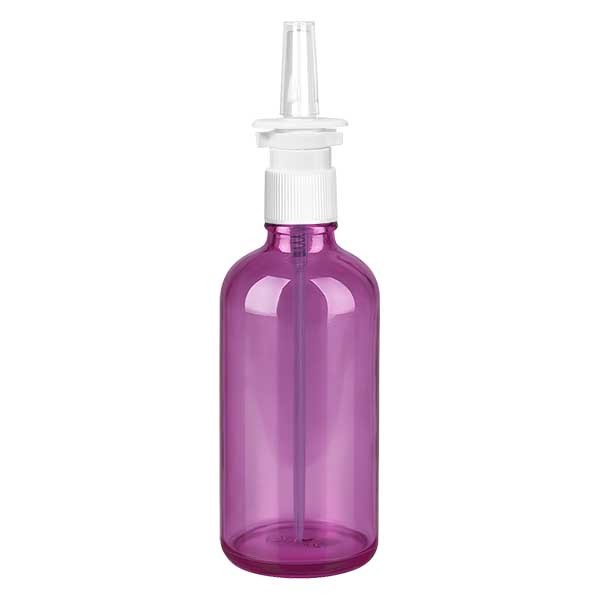 Flacon pulvérisateur 100 ml blanc/transparent avec bouchon standard PurpleLine UT18/100