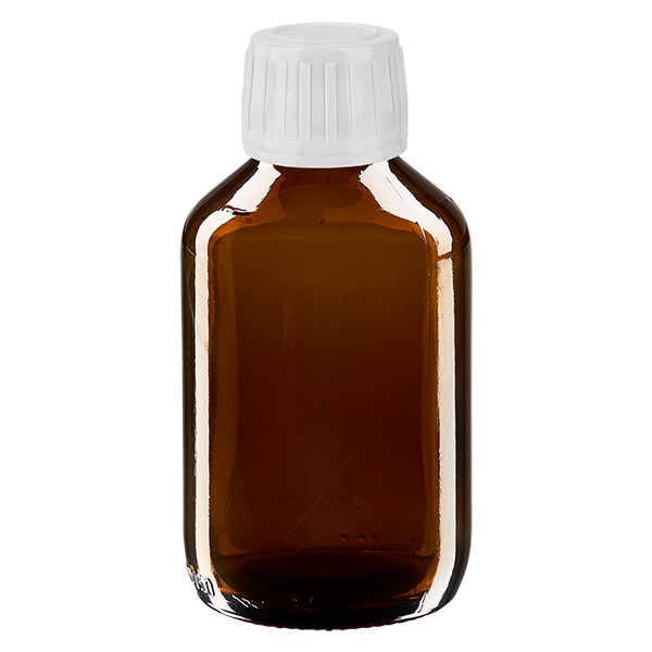 Flacon médical de 150 ml avec bouchon blanc